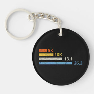 Running Distances I - 5K 10K 13.1 26.2 Marathoner Key Ring