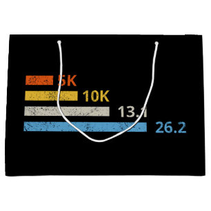 Running Distances I - 5K 10K 13.1 26.2 Marathoner Large Gift Bag