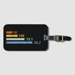 Running Distances I - 5K 10K 13.1 26.2 Marathoner Luggage Tag