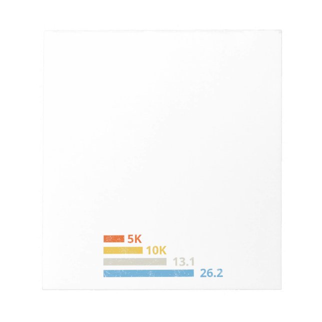 Running Distances I - 5K 10K 13.1 26.2 Marathoner Notepad (Front)