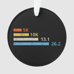 Running Distances I - 5K 10K 13.1 26.2 Marathoner Ornament