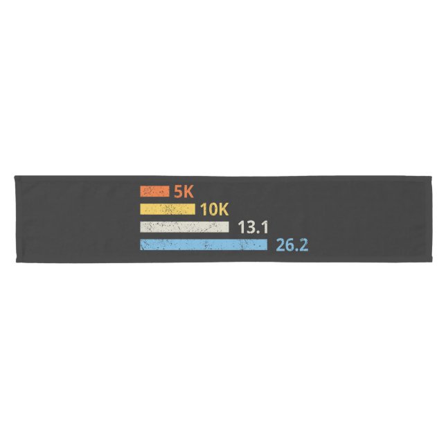 Running Distances I - 5K 10K 13.1 26.2 Marathoner Short Table Runner (Horizontal)
