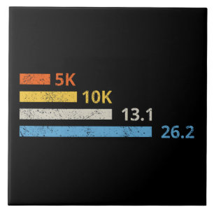 Running Distances I - 5K 10K 13.1 26.2 Marathoner Tile