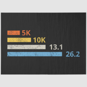 Running Distances I - 5K 10K 13.1 26.2 Marathoner Tissue Paper