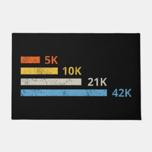 Running Distances II - 5K 10K 21K 42K Marathoner Doormat