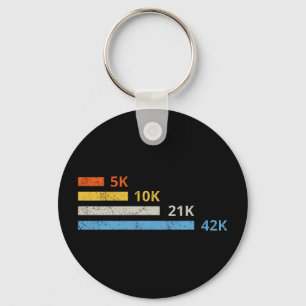 Running Distances II - 5K 10K 21K 42K Marathoner Key Ring