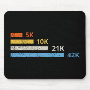 Running Distances II - 5K 10K 21K 42K Marathoner Mouse Mat
