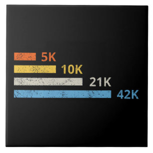 Running Distances II - 5K 10K 21K 42K Marathoner Tile