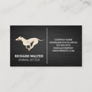 Running Dog   Animal Sitter Business Card
