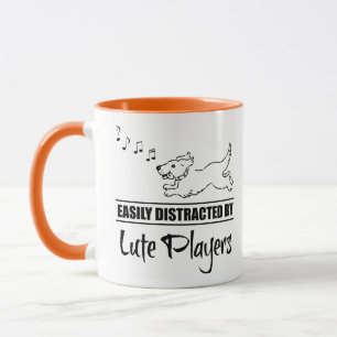 Running Dog Easily Distracted by Lute Players Mug