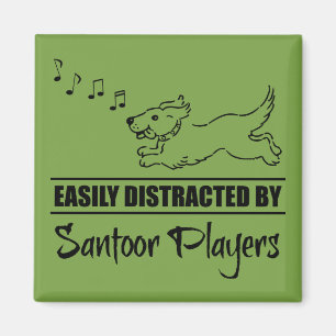 Running Dog Easily Distracted by Santoor Players Magnet