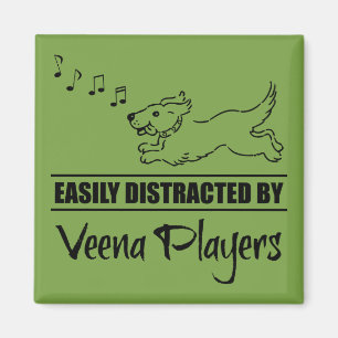 Running Dog Easily Distracted by Veena Players Magnet