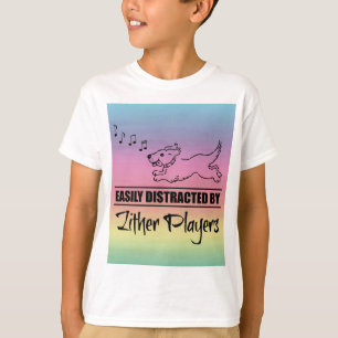 Running Dog Easily Distracted by Zither Players T-Shirt