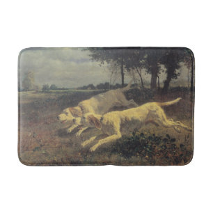Running Dogs (Beagles) (by Constant Troyon) Bath Mat