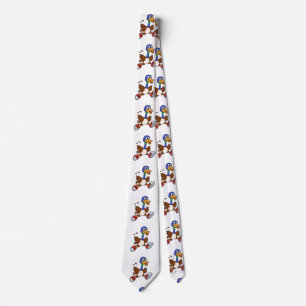 Running duck cartoon   choose background colour tie