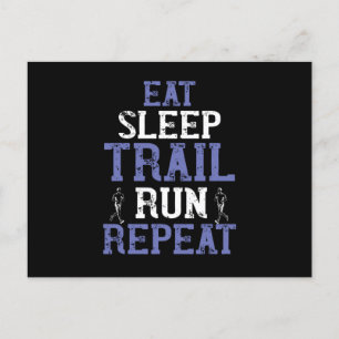 Running - Eat sleep trail run repeat Postcard