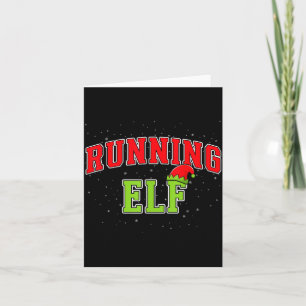Running Elf Christmas Family Matching Group Xmas R Card