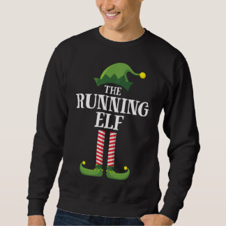 Running Elf Matching Family Group Christmas Party Sweatshirt