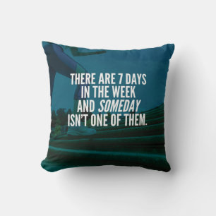 Running Exercise Motivational Words Cushion