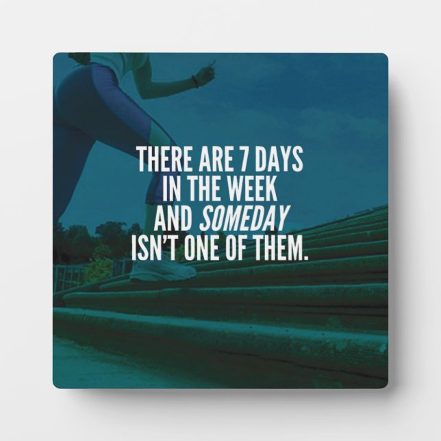 Running Exercise Motivational Words Plaque (Front)