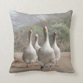Running Family of Geese Cushion