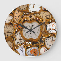Running Flowing Time Clock Watch Club Bar Room Art