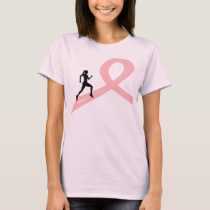 Running for a cause - woman in pink T-shirt