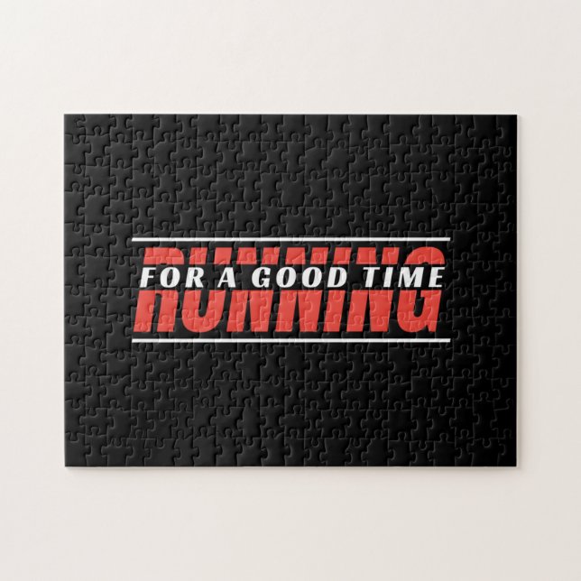 Running for A Good Time - Runner Mindset Jigsaw Puzzle (Horizontal)