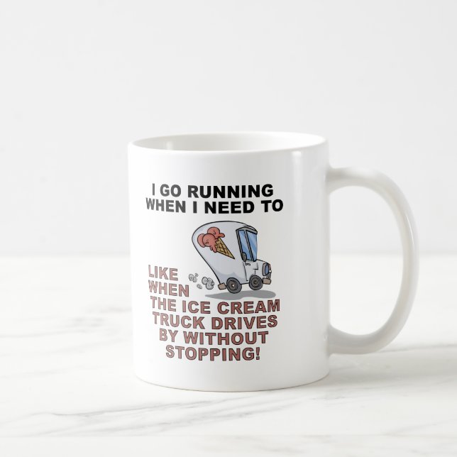 Running For Icecream Funny Mug (Right)