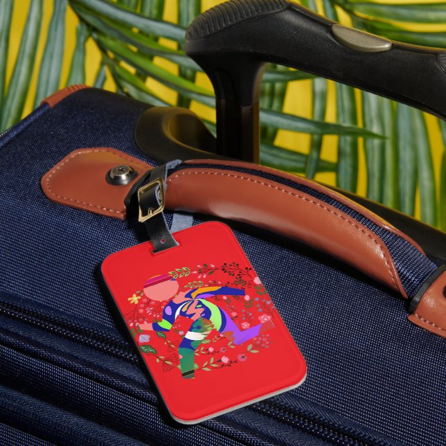 Running For Plane Train Bus Luggage Tag (Front Insitu 1)