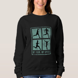 Running For Teens Athlete 5k Vintage Marathon Sweatshirt
