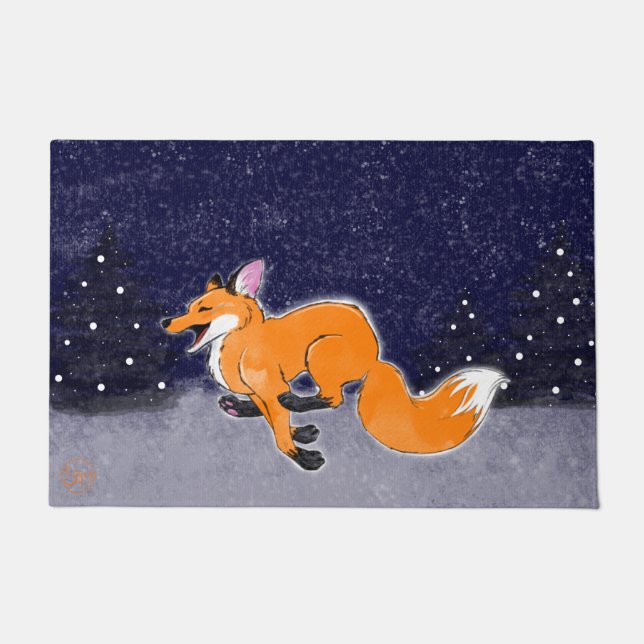 Running Fox Door Mat (Front)