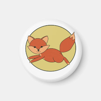 Running Foxes - Cute Red Fox    Magnet