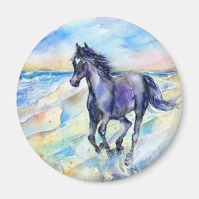 Running free horse magnet. magnet (Front)