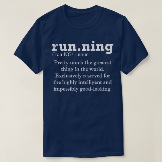 Running Funny Definition For Runners T-Shirt (Design Front)