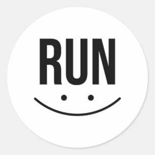 Running funny, Running art, Running sports Classic Round Sticker