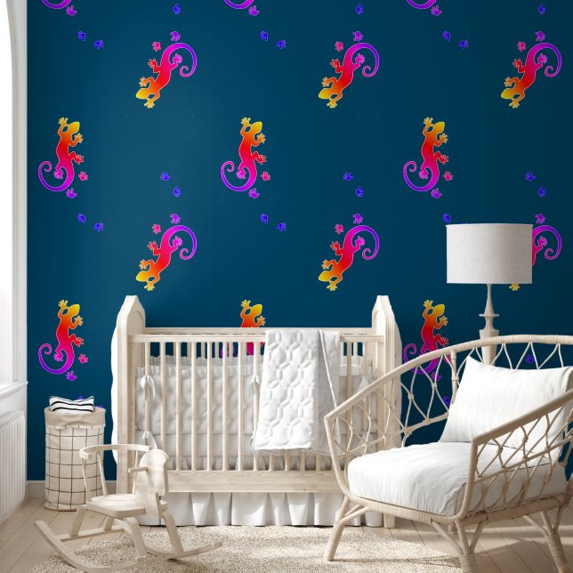 Running Gecko - Animal Silhouette 1a Wallpaper (Kids)