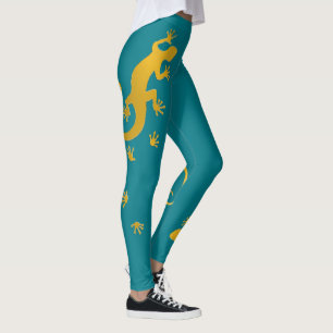 Running Gecko gold + your backgr. & ideas Leggings