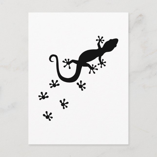 Running gecko postcard (Front)
