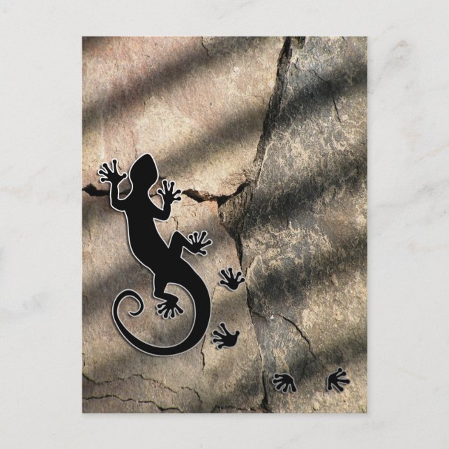 Running Gecko Postcard (Front)