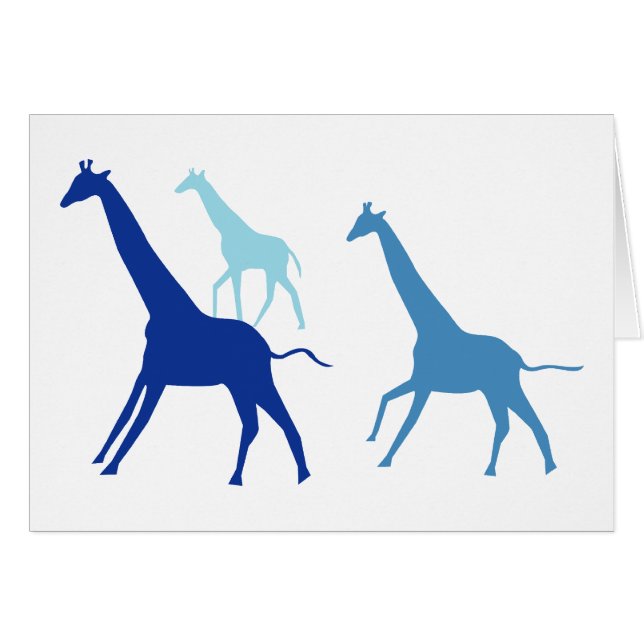 Running Giraffe (Blue) (Front Horizontal)
