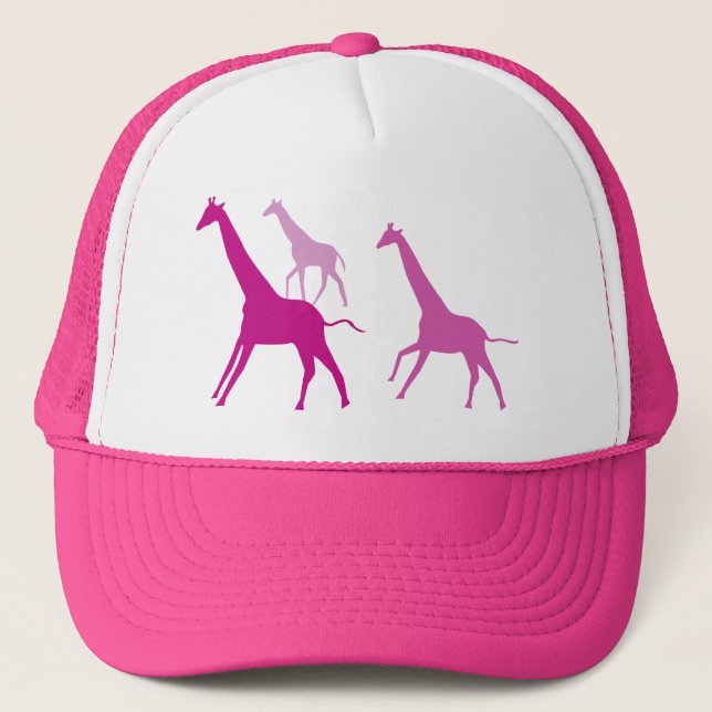Running Giraffes (Purple) Trucker Hat (Front)