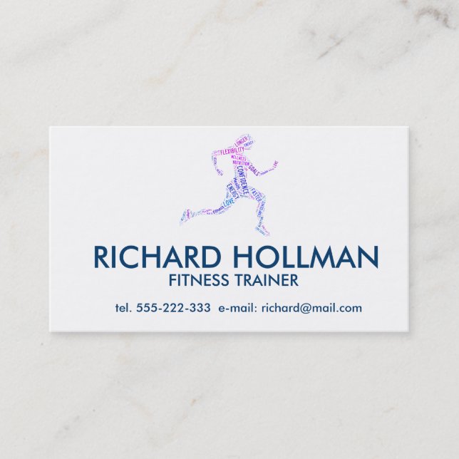 Running girl business card (Front)