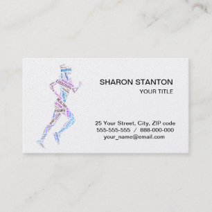 Running girl business card