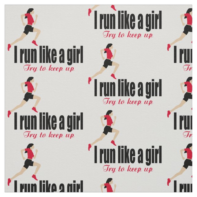 Running girl fabric (Swatch)