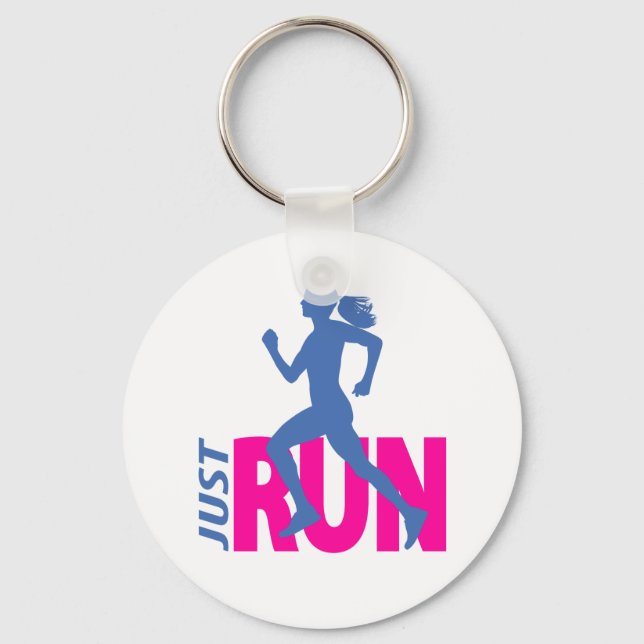 Running girl key ring (Front)