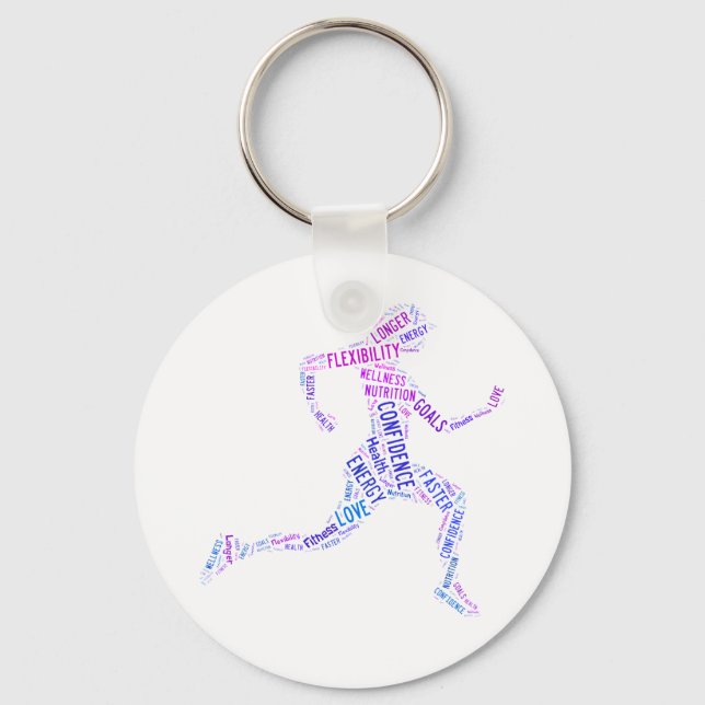 Running girl key ring (Front)