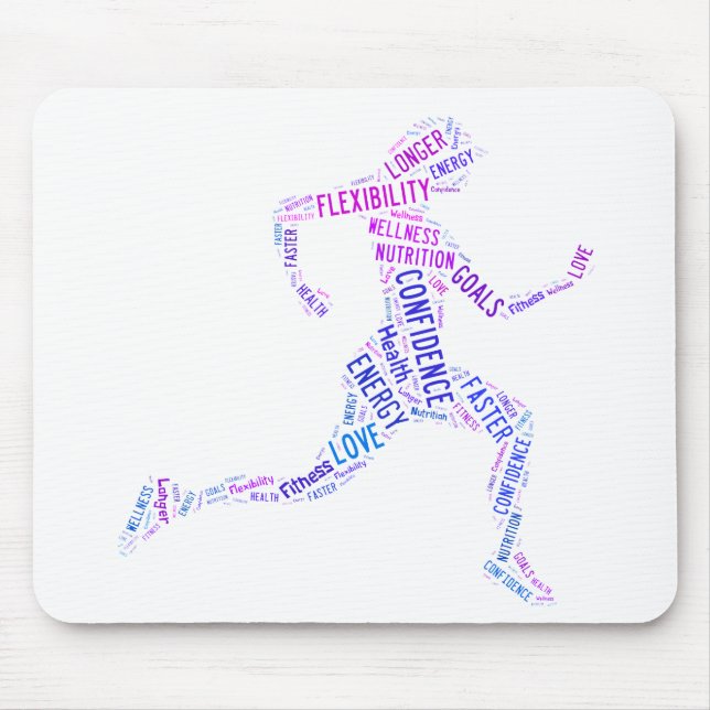Running girl mouse mat (Front)