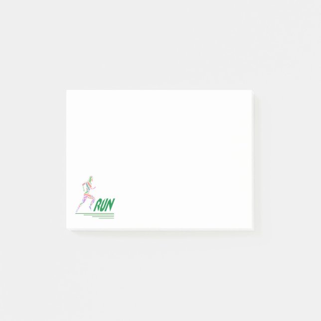 Running girl post-it notes (Front)