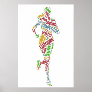 Running girl poster